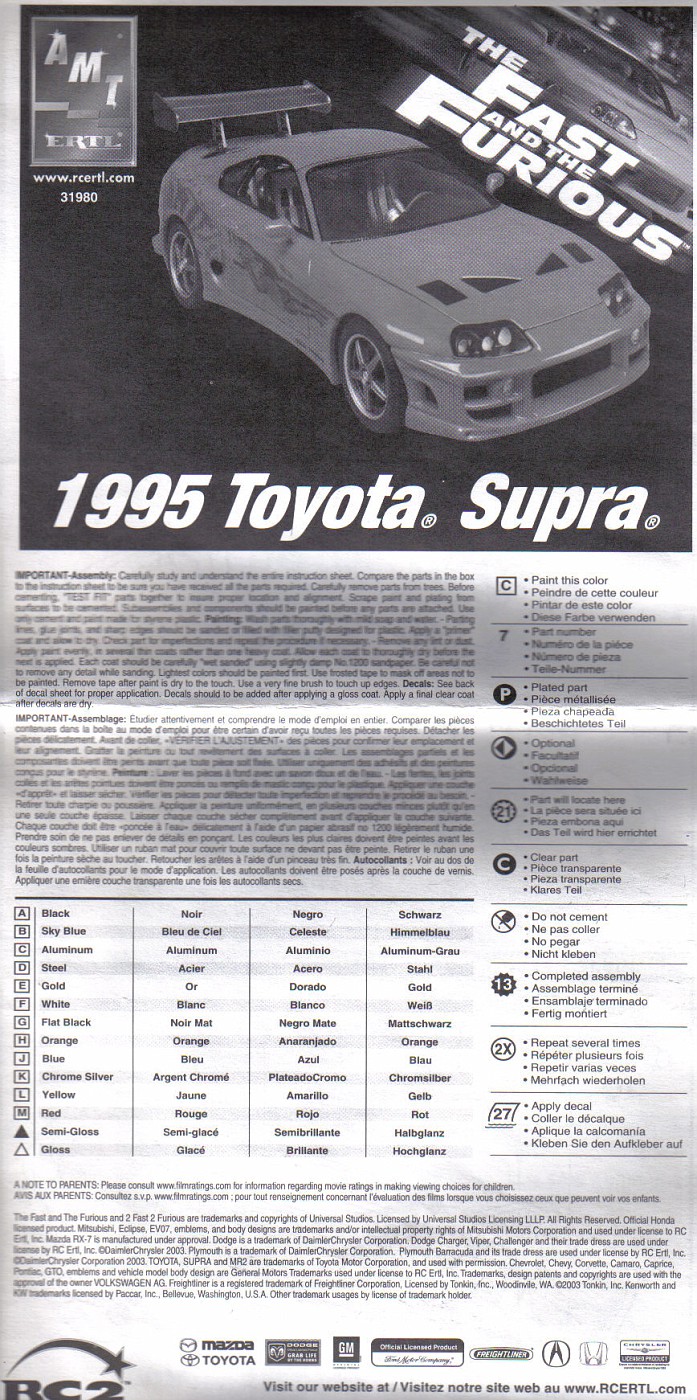Photo 1 Amt 1995 Toyota Supra F F Album Drastic Plastics Model Car Club Fotki Com Photo And Video Sharing Made Easy